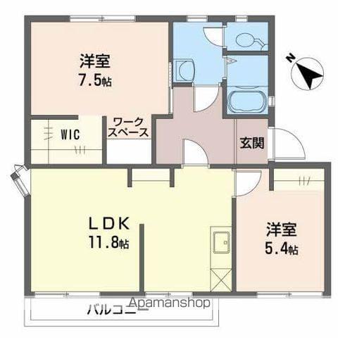 フレグランス桃(2LDK/2階)の間取り写真