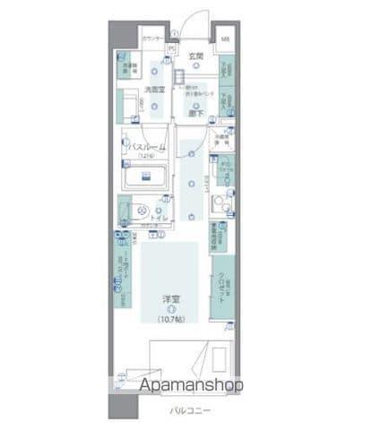 日神デュオステージ杉並井荻(1K/1階)の間取り写真