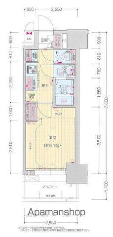 プレサンス太閤通駅前デュプル(1K/10階)の間取り写真