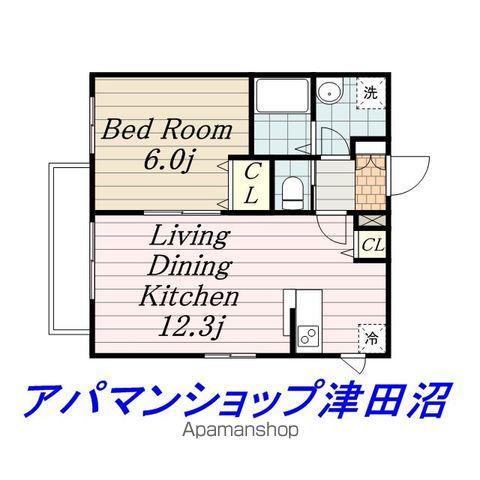 セリシール(1LDK/2階)の間取り写真