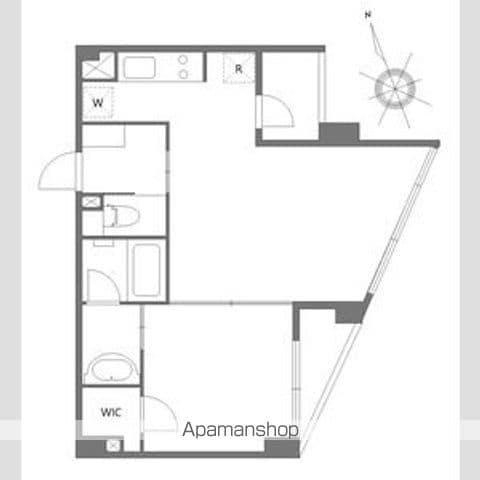 ベルジューレ高輪(1LDK/B1階)の間取り写真