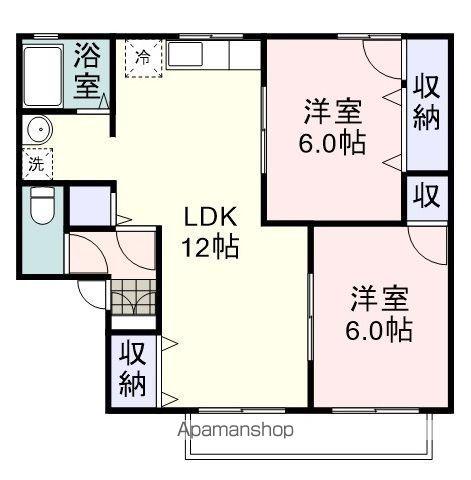 フレンド高田(2LDK/2階)の間取り写真