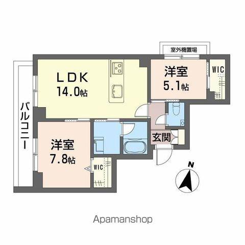 AMI COURT OHRI(2LDK/3階)の間取り写真