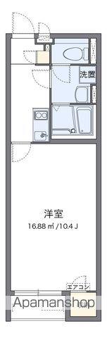 クレイノ巌根Ⅱ(1K/1階)の間取り写真