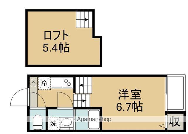 仙石線 小鶴新田駅 徒歩9分 2階建 築13年(1K/1階)の間取り写真