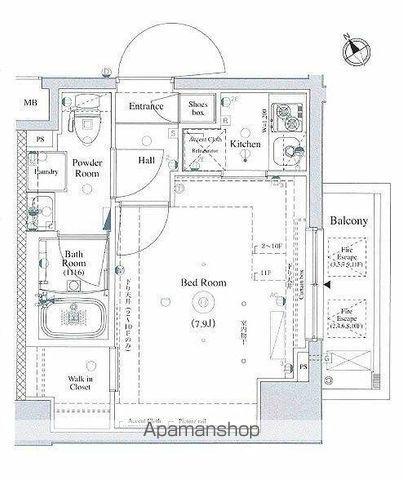 AXAS池袋RESIDENCE(1K/11階)の間取り写真