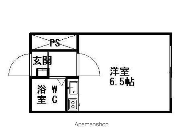 シャトレ麻生(ワンルーム/4階)の間取り写真