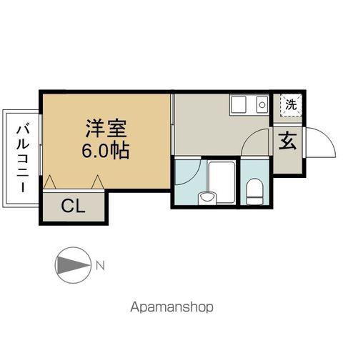 レナジア守山(1K/1階)の間取り写真