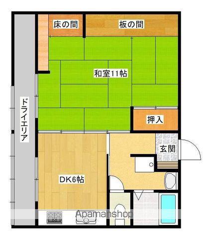 コーポ福寿荘(1DK/2階)の間取り写真