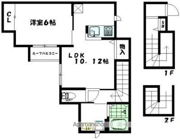 エイツリーズ(1LDK/3階)の間取り写真