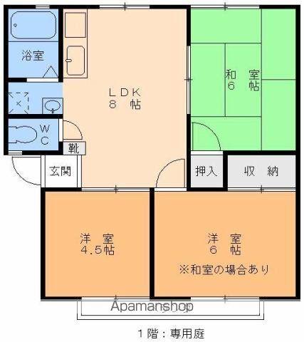 TUTUMIサンハイツ(3LDK/2階)の間取り写真
