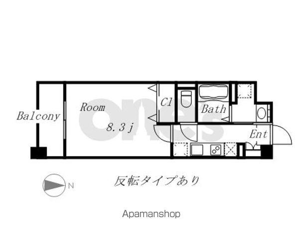 S-FORT浄心(1K/10階)の間取り写真