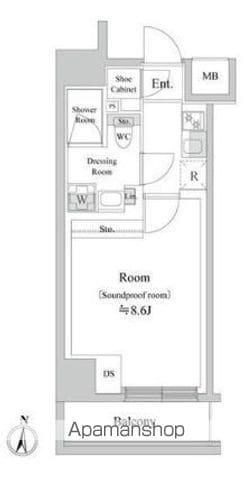 TRACK両国(1K/5階)の間取り写真