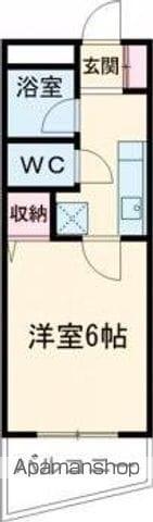 ファミール三本松(1K/1階)の間取り写真