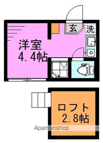 フランチェスカ(ワンルーム/2階)の間取り写真