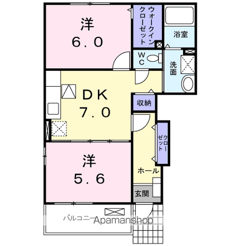 シティハイム NTハイツ(2DK/1階)の間取り写真
