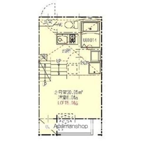 プランドールレガリア(1K/2階)の間取り写真