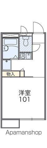 レオパレスプルメリアK(1K/1階)の間取り写真