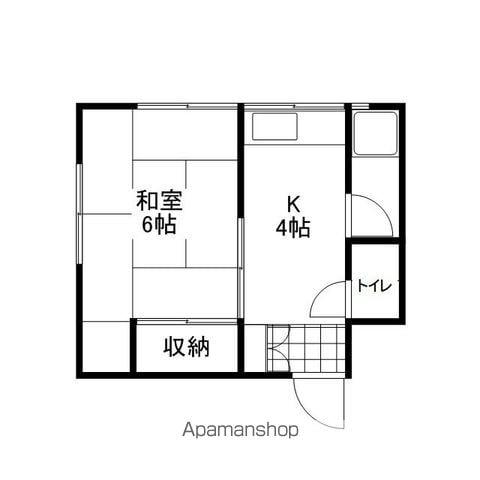 千田コーポ(1DK/4階)の間取り写真