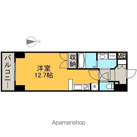 プレディアスタイル白川公園(1K/10階)の間取り写真