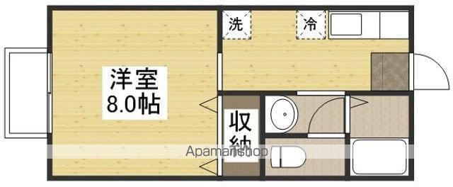 コーポコスモス(ワンルーム/2階)の間取り写真