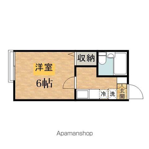 アパートメントハウスウエジマ(ワンルーム/1階)の間取り写真