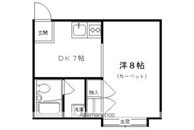アウルマンション(1DK/1階)の間取り写真