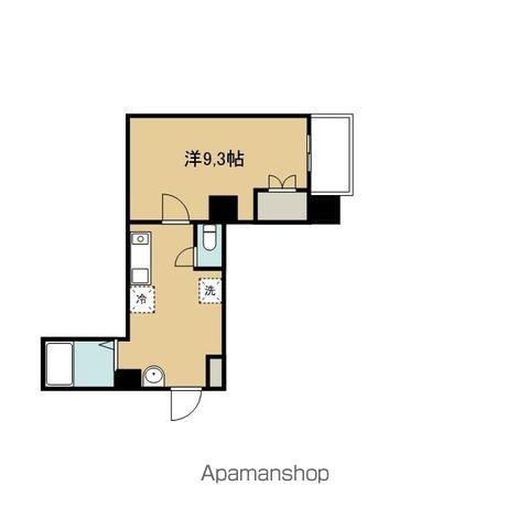 CASA VERDE高辻(1K/8階)の間取り写真