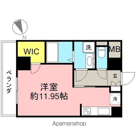 リバーハウスキヘイ(1K/9階)の間取り写真