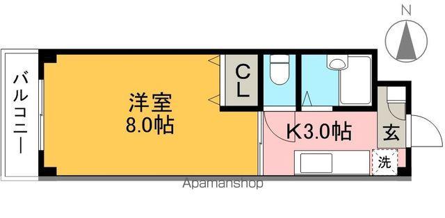 クレーデル高須(1K/1階)の間取り写真