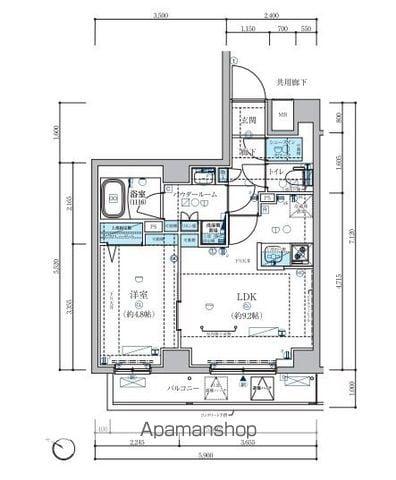 メインステージ板橋志村Ⅲ(1LDK/2階)の間取り写真