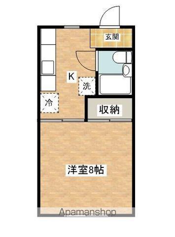 グリーン総社(1K/2階)の間取り写真