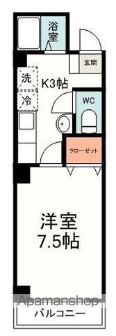 桜館10(1K/4階)の間取り写真