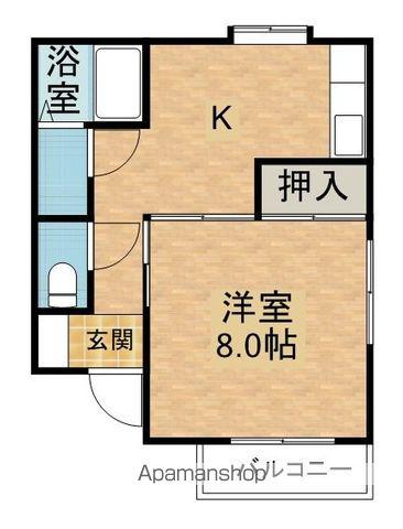 ビューハイツ善(1K/1階)の間取り写真