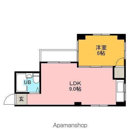 第5宮地ビル(1LDK/5階)の間取り写真