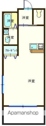 ベルドミール1番館(ワンルーム/1階)の間取り写真