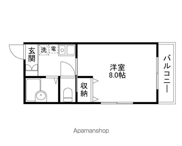 アクティ山一(1K/3階)の間取り写真