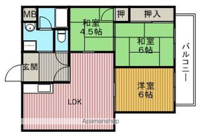 豊中ガーデンズ(3LDK/1階)の間取り写真
