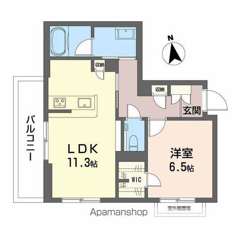スカイ ウィング(1LDK/4階)の間取り写真