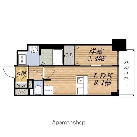 PRESSANCE新大阪ジェイズ(1LDK/3階)の間取り写真