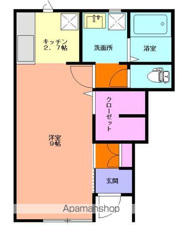 PRIMUS W(1K/1階)の間取り写真