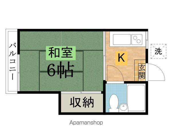 コーポラス野島(ワンルーム/2階)の間取り写真