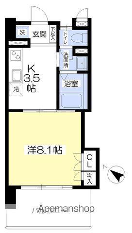 エンブルステージ馬渕(1K/8階)の間取り写真