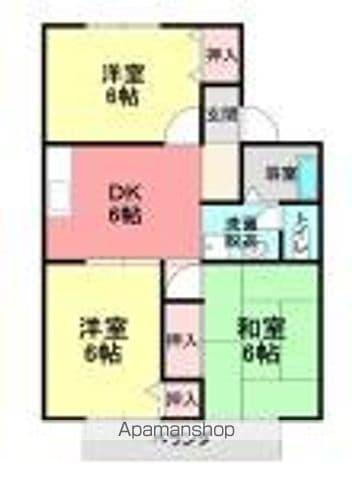 ニューセジュールタケヒロ(3DK/1階)の間取り写真