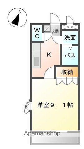 グランツ(1K/2階)の間取り写真