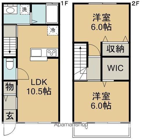 クインテット(2LDK/1階)の間取り写真