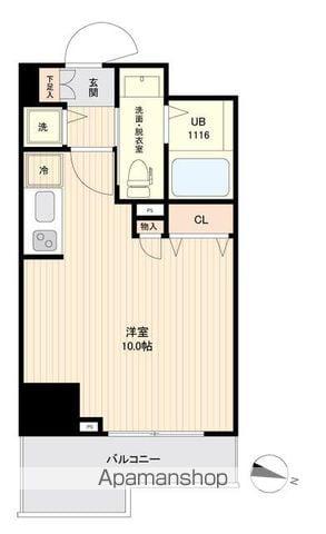 SIDEONE(ワンルーム/14階)の間取り写真
