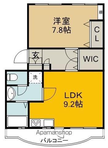 第1ますやマンション(1LDK/4階)の間取り写真