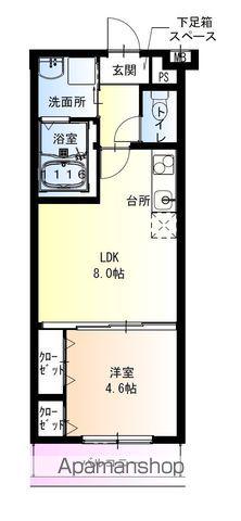 フジパレス泉大津駅西(1LDK/3階)の間取り写真