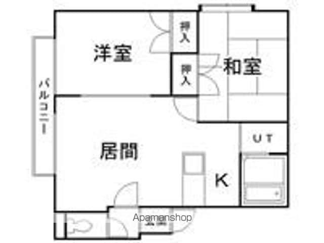 北13条プレインA(2LDK/1階)の間取り写真